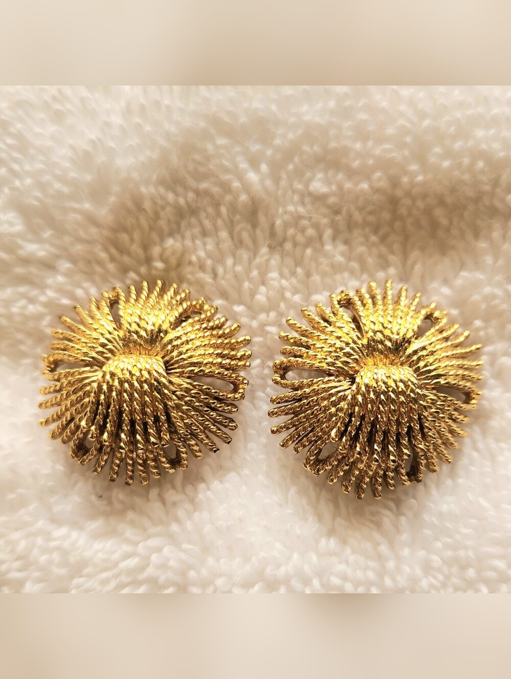 Classic Gold-Tone Floral Knot Clip-On Earrings